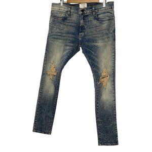 Syndicate by Golden Denim The Tailored Distressed Jeans Medium Gold Wash Size 32